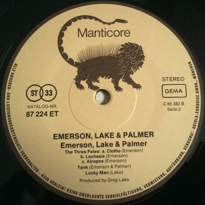Emerson Lake & Palmer* : Emerson Lake & Palmer (LP, Album, RE)