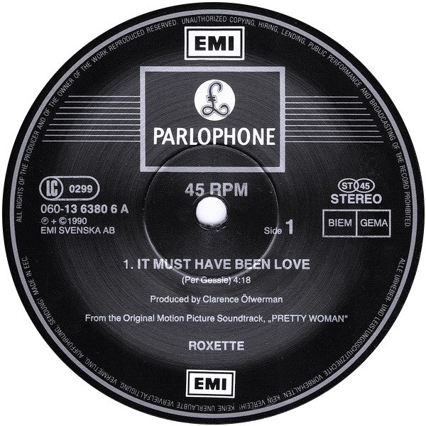Roxette : It Must Have Been Love (12", Maxi)
