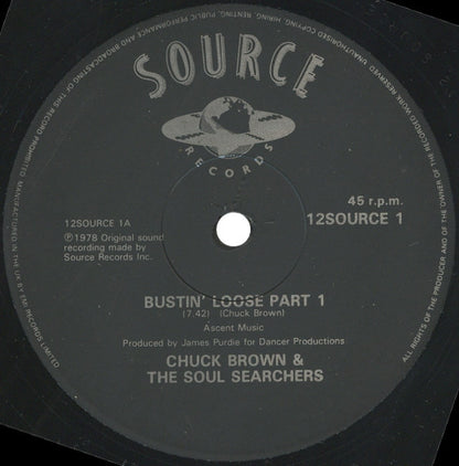 Chuck Brown & The Soul Searchers : Bustin' Loose (Parts 1 & 2) (12", Single)