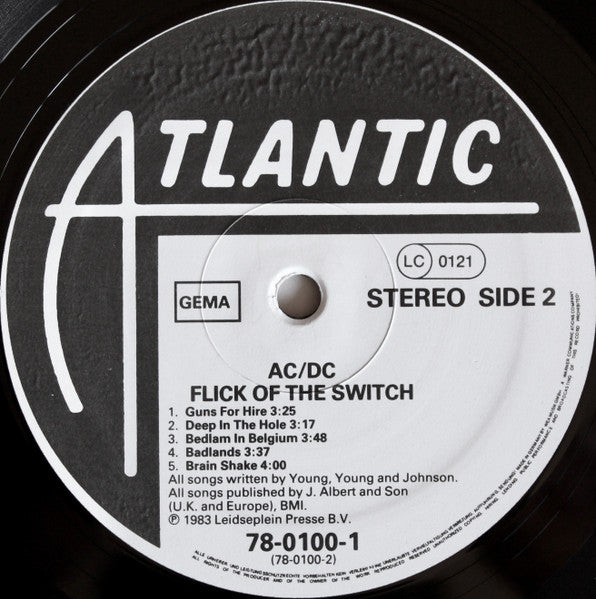 AC/DC : Flick Of The Switch (LP, Album, Emb)