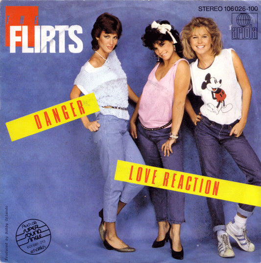 The Flirts : Danger / Love Reaction (7", Single)