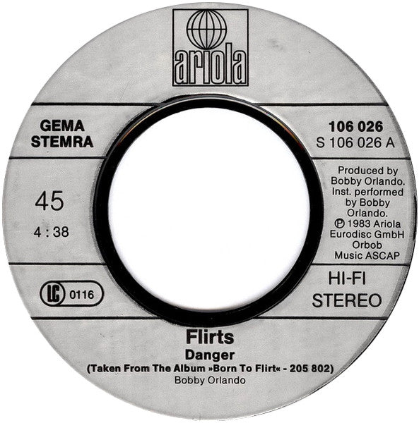 The Flirts : Danger / Love Reaction (7", Single)