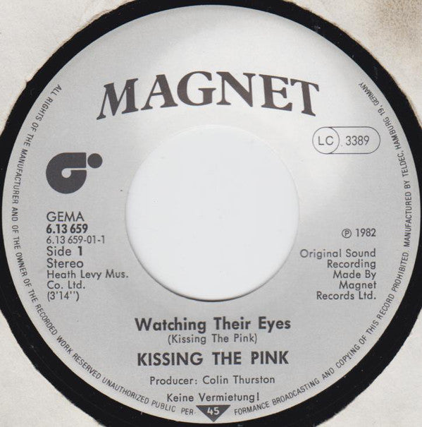 Kissing The Pink : Watching Their Eyes (7", Single, Promo)