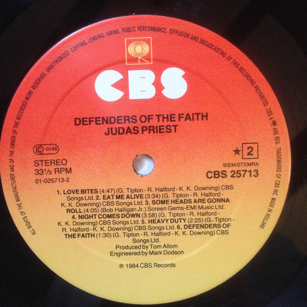 Judas Priest : Defenders Of The Faith (LP, Album)