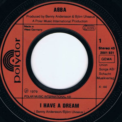 ABBA : I Have A Dream (7", Single)