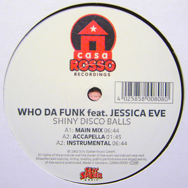Who Da Funk Feat. Jessica Eve : Shiny Disco Balls (12")