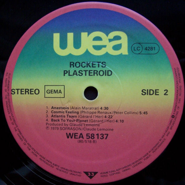 Rockets : Plasteroid (LP, Album)