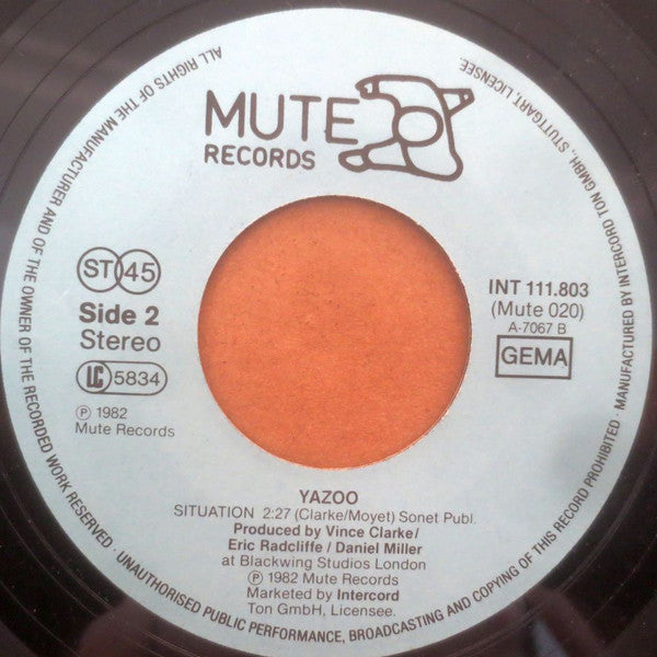 Yazoo : Only You (7", Single)