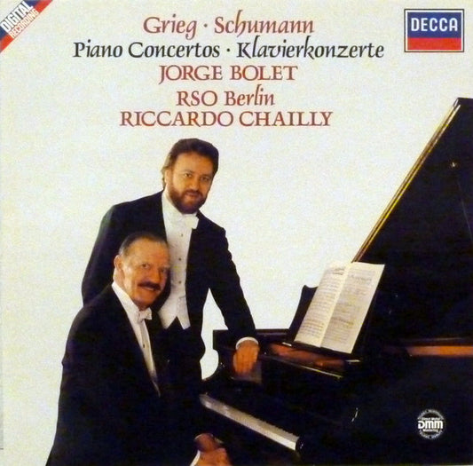 Grieg*, Schumann*, Jorge Bolet, RSO Berlin*, Riccardo Chailly : Piano Concertos - Klavierkonzerte (LP)