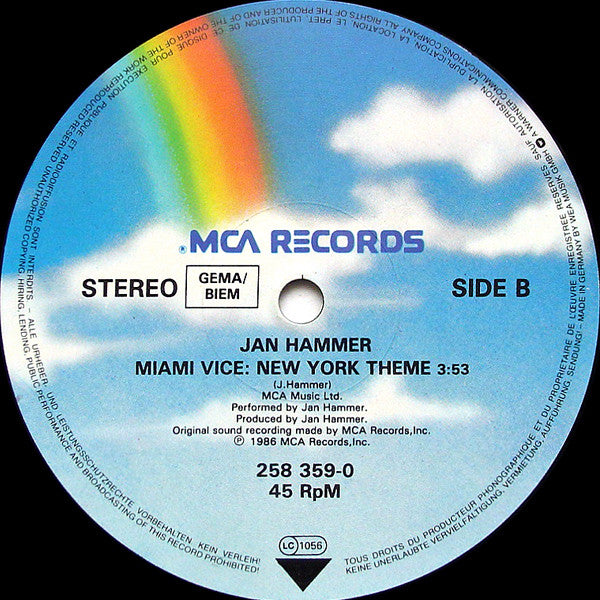 Jan Hammer : Crockett's Theme (Extended 12" Mix) (12", Maxi)
