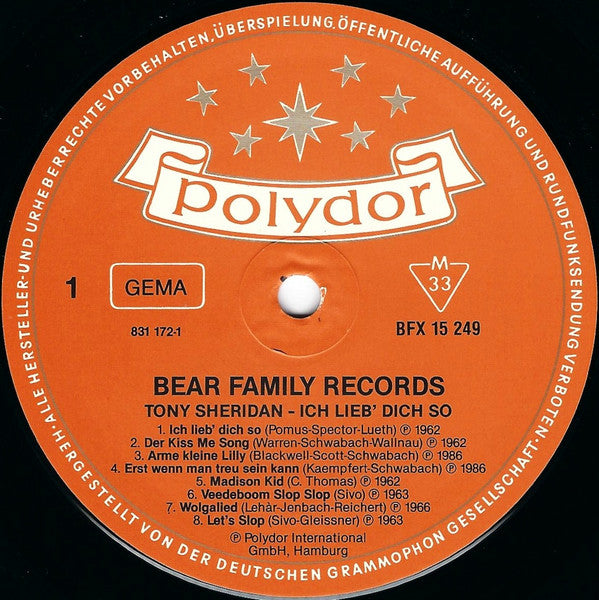 Tony Sheridan : Ich Lieb Dich So (LP, Comp, Mono)