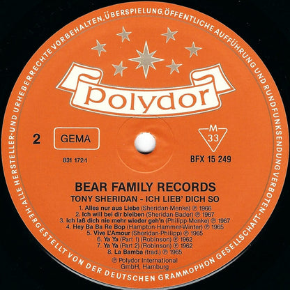 Tony Sheridan : Ich Lieb Dich So (LP, Comp, Mono)