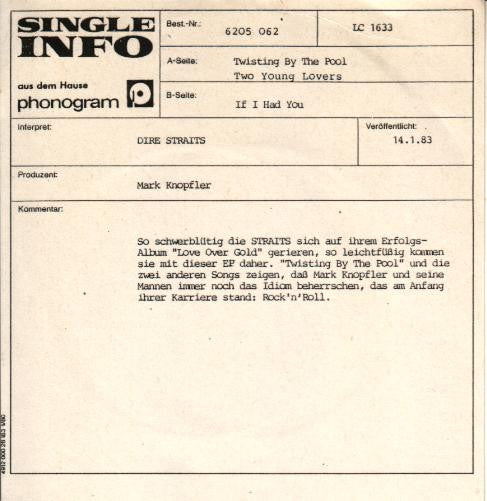Dire Straits : ExtendeDancEPlay (7", EP)