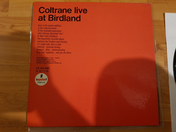 John Coltrane : Live At Birdland (LP, Album, Gat)
