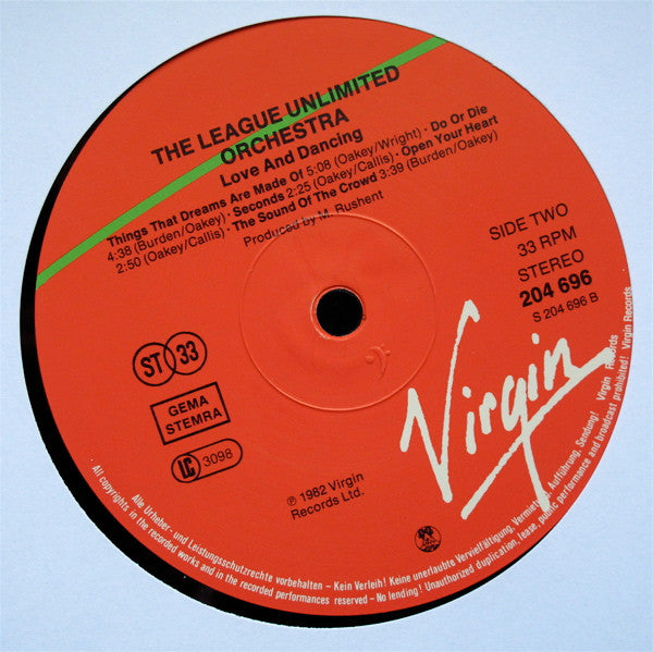 The League Unlimited Orchestra : Love And Dancing (LP, Album)