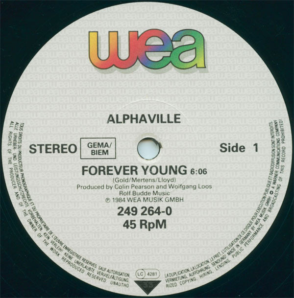 Alphaville : Forever Young (Special Dance Version) (12", Maxi)