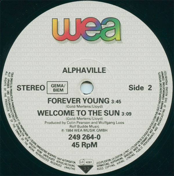 Alphaville : Forever Young (Special Dance Version) (12", Maxi)