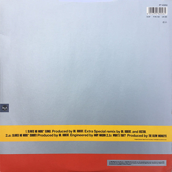 The Blow Monkeys : Slaves No More (Remix) (12", Single)