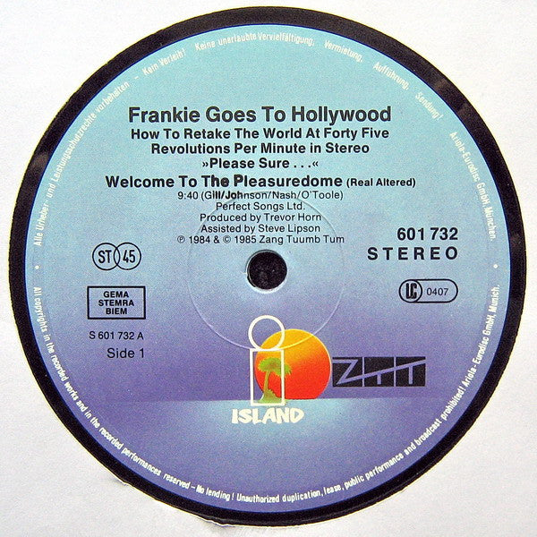 Frankie Goes To Hollywood : Welcome To The Pleasuredome (12", Maxi)