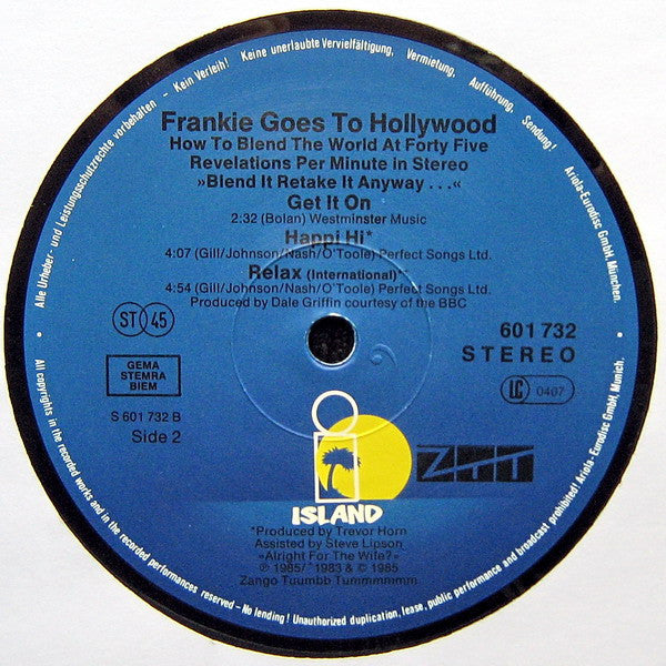 Frankie Goes To Hollywood : Welcome To The Pleasuredome (12", Maxi)