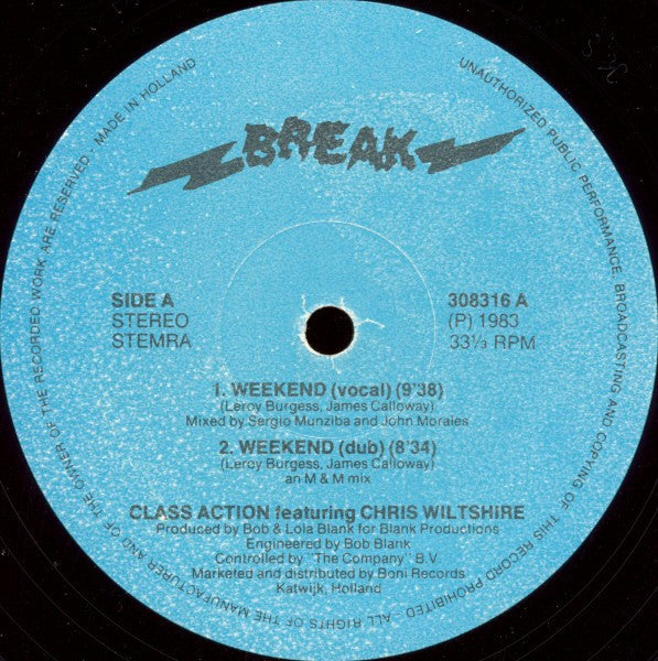 Class Action Featuring Chris Wiltshire* : Weekend (12")