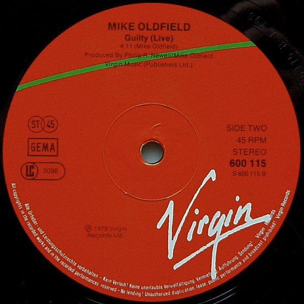 Mike Oldfield : Extract From "Tubular Bells" (Live) (12", Single)