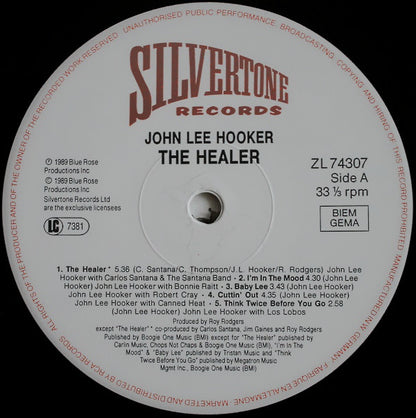 John Lee Hooker : The Healer (LP, Album, RE)