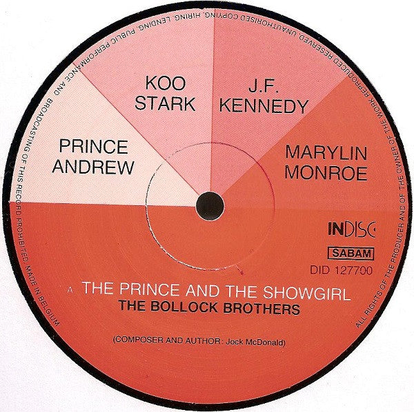 The Bollock Brothers : The Prince And The Showgirl (12", Maxi)