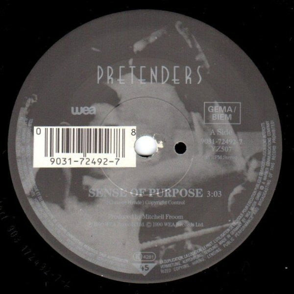 The Pretenders : Sense Of Purpose (7", Single, Sma)