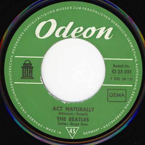 The Beatles : Act Naturally  (7", Single, RE)