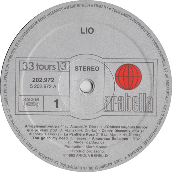 Lio : Lio (LP, Album)