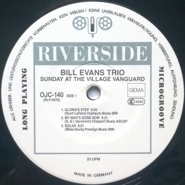Bill Evans Trio* Featuring Scott La Faro* : Sunday At The Village Vanguard (LP, Album, RE)