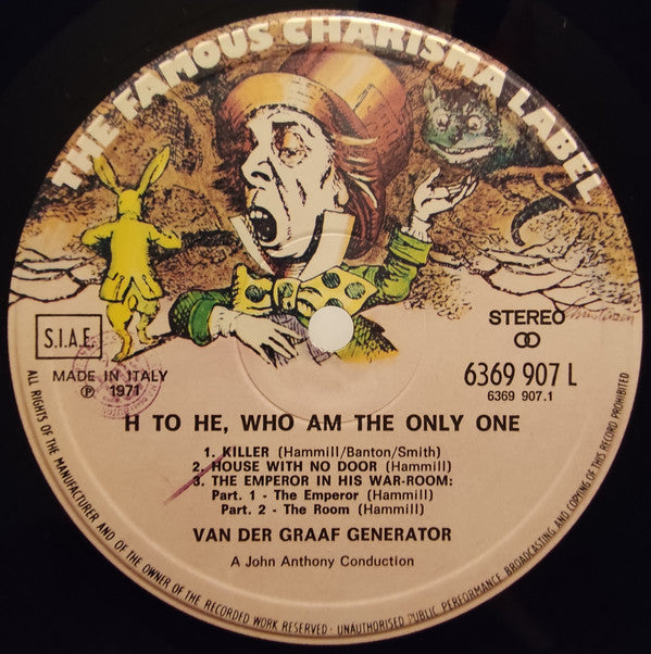Van Der Graaf Generator : H To He Who Am The Only One (LP, Album, RE)