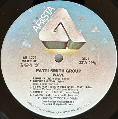 Patti Smith Group : Wave (LP, Album, Pit)