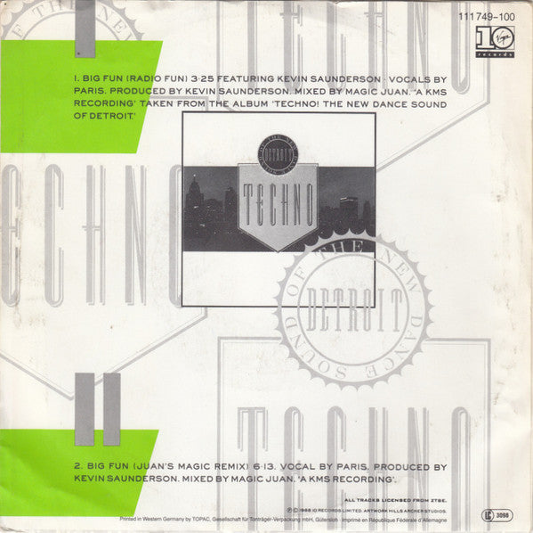 Inner City : Big Fun (7", Single)