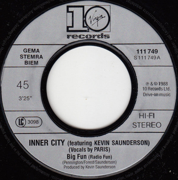 Inner City : Big Fun (7", Single)