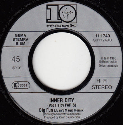 Inner City : Big Fun (7", Single)