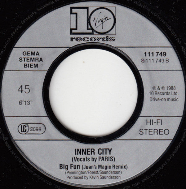 Inner City : Big Fun (7", Single)