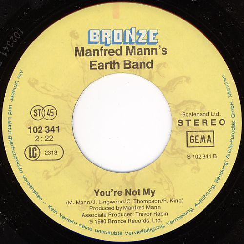 Manfred Mann's Earth Band : Lies (Through The 80's) (7", Single)