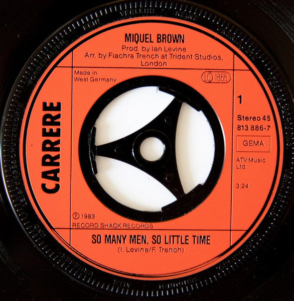 Miquel Brown : So Many Men - So Little Time (7", Single)