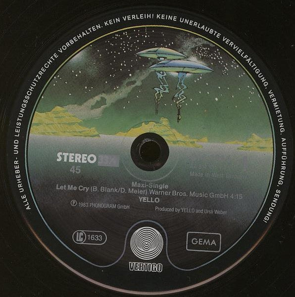 Yello : Let Me Cry / Haunted House (12", Maxi, M/Print, Gre)