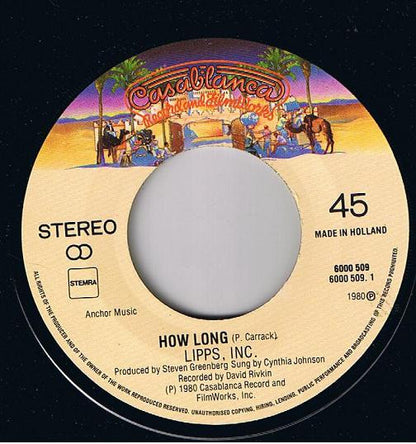 Lipps, Inc. : How Long (7", Single)
