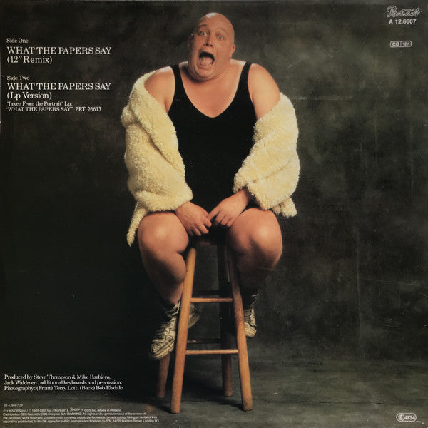 Bad Manners : What The Papers Say (12" Remix) (12", Maxi)