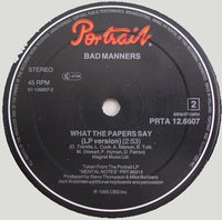 Bad Manners : What The Papers Say (12" Remix) (12", Maxi)
