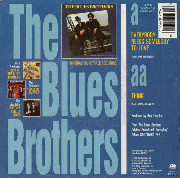 The Blues Brothers : Everybody Needs Somebody To Love / Think (7", Single, RE, Lar)