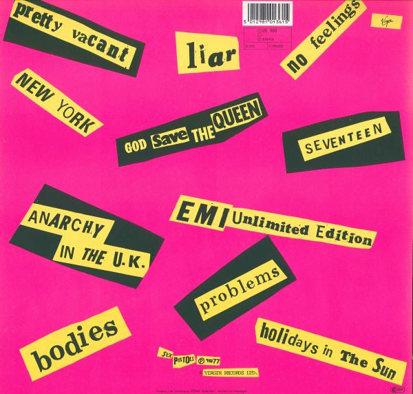 Sex Pistols : Never Mind The Bollocks Here's The Sex Pistols (LP, Album, RE)