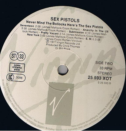 Sex Pistols : Never Mind The Bollocks Here's The Sex Pistols (LP, Album, RE)