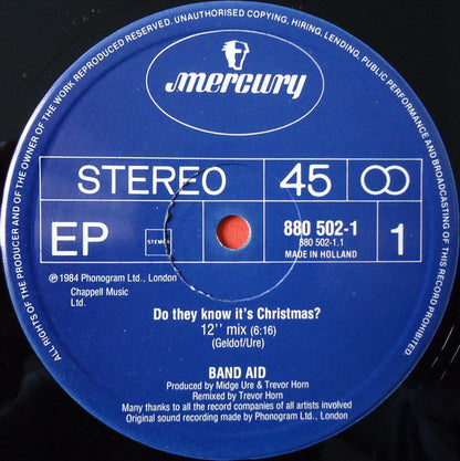 Band Aid : Do They Know It's Christmas? (12", EP)