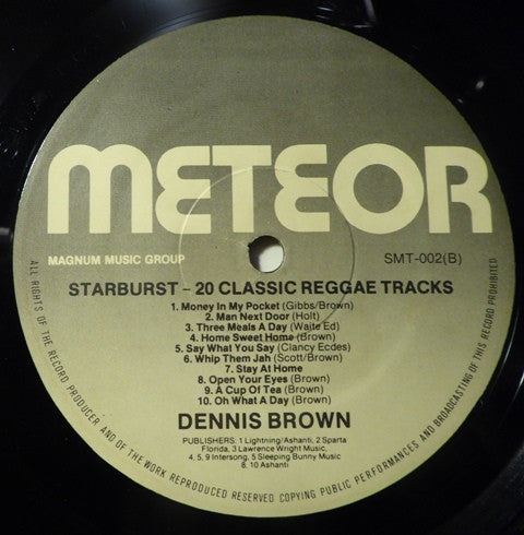Dennis Brown : Starburst - 20 Classic Reggae Tracks (LP, Album, Comp)