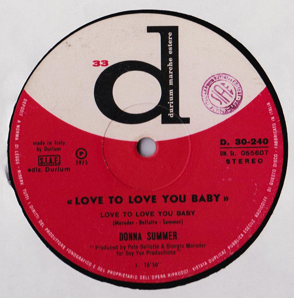 Donna Summer : Love To Love You Baby (LP, Album)